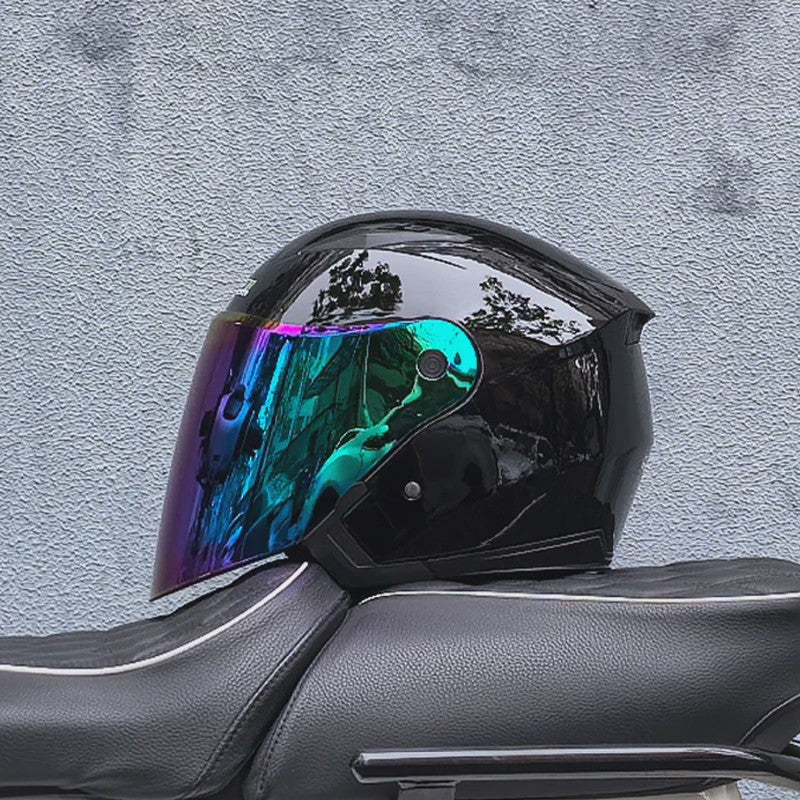 Motorhelm Heren Dames Universeel Vier Seizoenen Dubbel Vizier