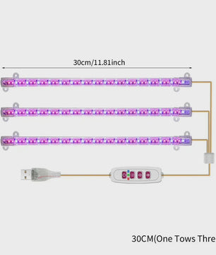 USB LED Groeilamp Kweeklamp Full Spectrum Dimbare Plantenlamp met Timer voor Binnen