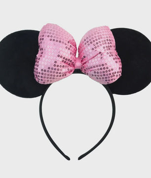 Muis Oortjes Diadeem met Strik - Feestelijk Accessoire voor Kinderen & Volwassenen