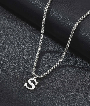 Vnox RVS Letter Ketting Heren - Kies Uw Initiaal - Waterdicht & Minimalistisch