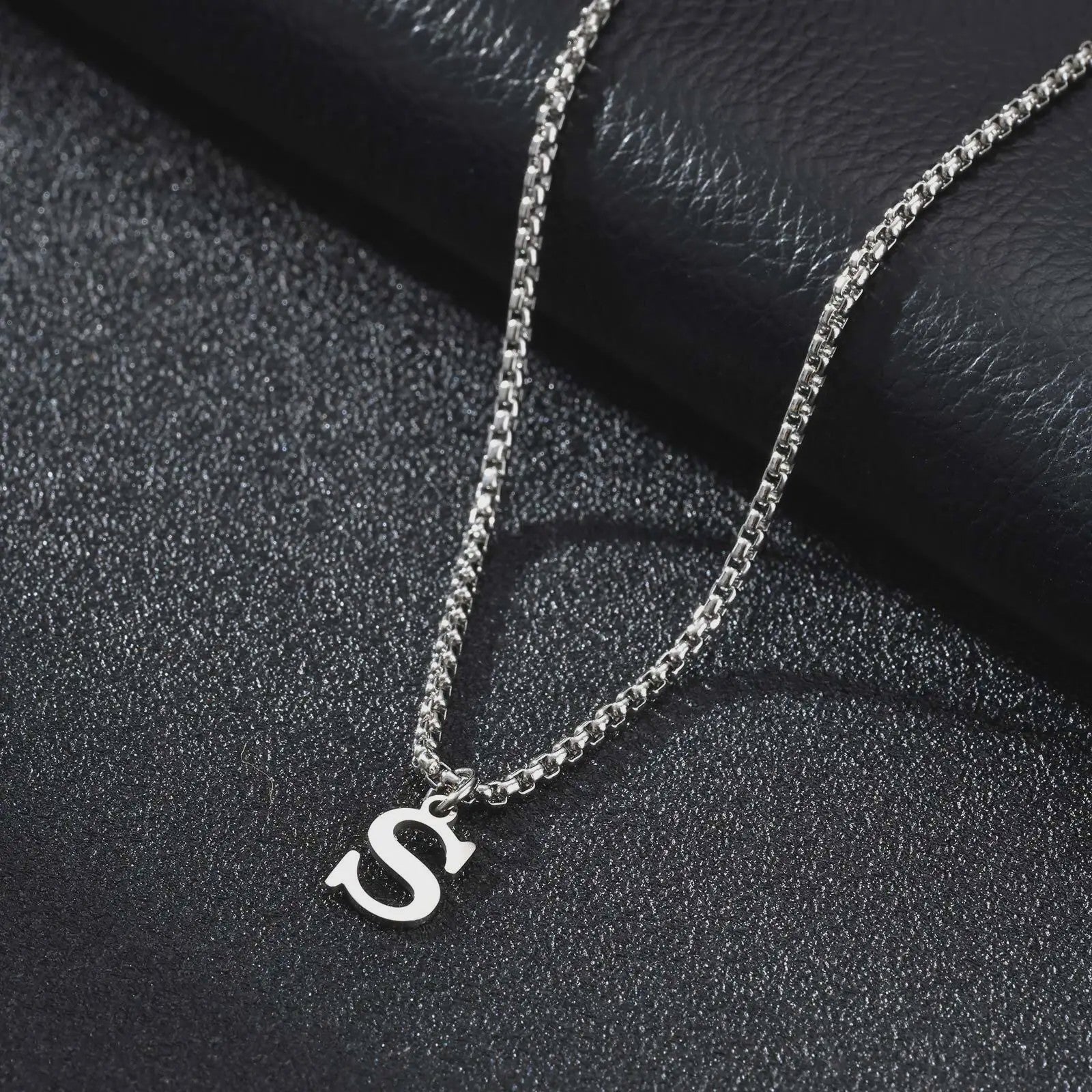 Vnox RVS Letter Ketting Heren - Kies Uw Initiaal - Waterdicht & Minimalistisch