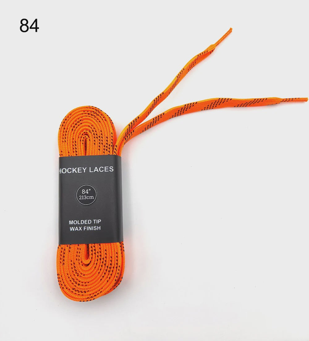 Gewaxt IJshockey Veters - Dubbele Laag Vlechtwerk & Versterkte Tips - Diverse Lengtes (84-120 inch)