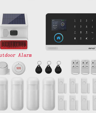Slim Beveiligingssysteem voor Thuis: WIFI/GSM Alarm met Deur- en Bewegingssensoren, Tuya & Alexa Compatibel