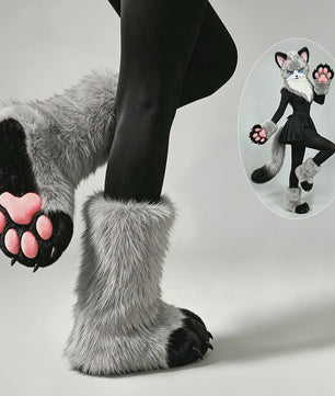 Pluche Poot Laarsjes - Cosplay & Fursuit Kattenpoot Schoenen