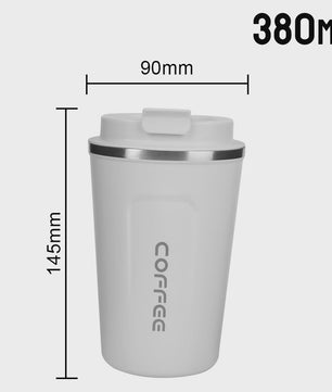 RVS Thermo Koffiebeker - Lekvrij Reizen - 380/510ML