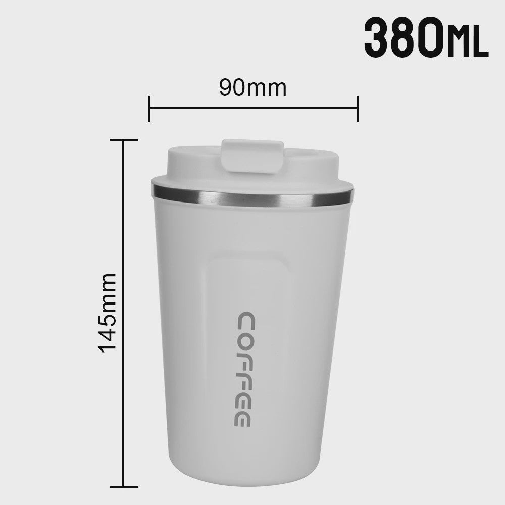 RVS Thermo Koffiebeker - Lekvrij Reizen - 380/510ML