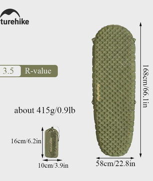 Naturehike Opblaasbaar Slaapmatje R3.5 - Ultralicht & Vochtwerend voor Kamperen