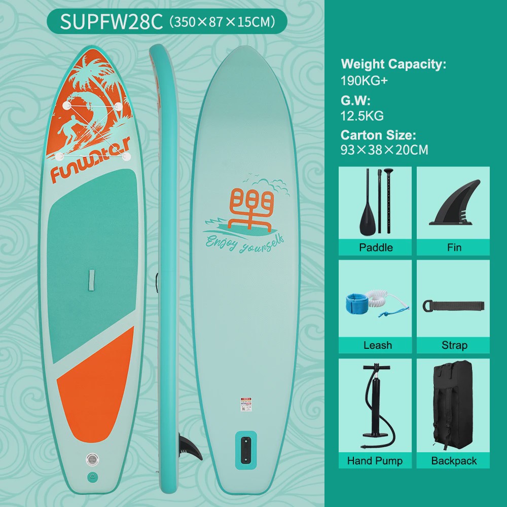 Opblaasbaar SUP Board 320-350cm met Complete Accessoireset - Ideaal voor Volwassenen