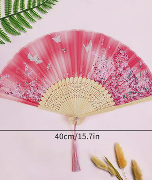 Elegante Chinese Stijl Vouwbare Handwaaier met Kwastje - Perfect voor Dans, Decoratie of Cadeau