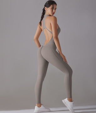 Dames Sport Bodysuit met Tummy Control en Push-Up Effect - Perfect voor Yoga en Fitness
