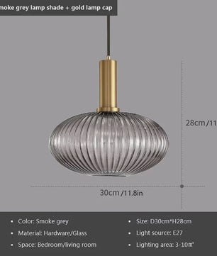 Glazen Hanglamp Smoke Grey E27 - Sfeervolle Verlichting voor Keuken, Eetkamer & Woonkamer