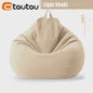 70cm Gevulde Beanbag Sofa van Katoen Linnen - Comfortabele Loungestoel voor Ontspanning