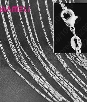 10x 925 Sterling Zilveren Collier Kettingen Set - 40-76 cm - Met Karabijnsluiting