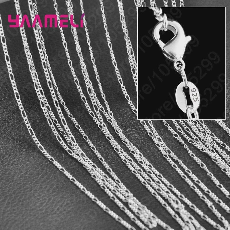 10x 925 Sterling Zilveren Collier Kettingen Set - 40-76 cm - Met Karabijnsluiting