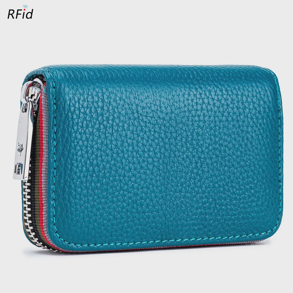 Luxe Lederen Pasjeshouder Portemonnee met RFID - Accordion Design - Heren & Dames