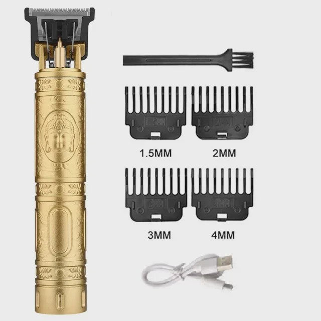 Vintage T9 Draadloze Trimmer - USB Snel Opladen & Krachtige Barber Clipper voor Mannen