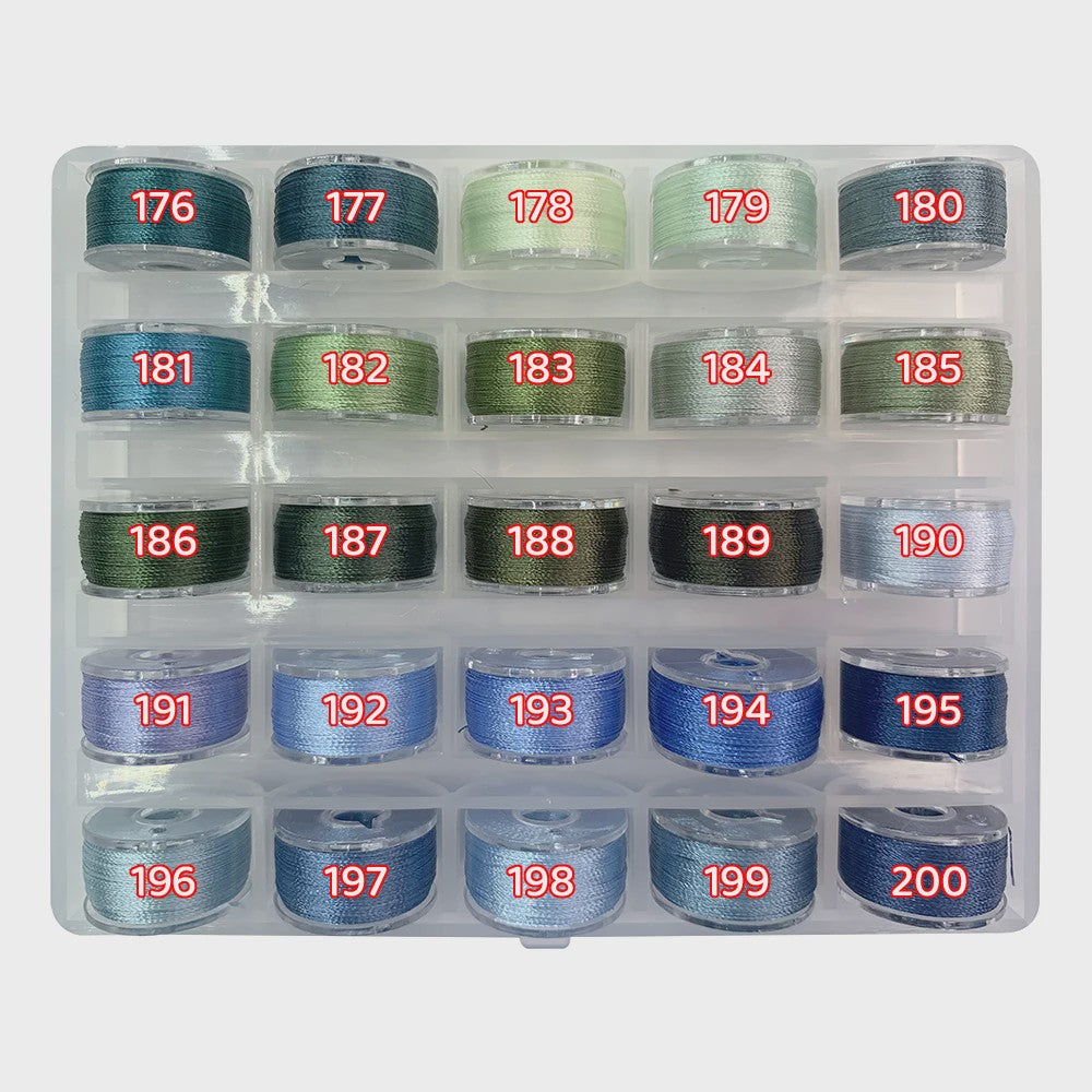 25 Kleuren Hoogglans Borduur Garen - 90 Meter Spoelen voor Handwerk & DIY
