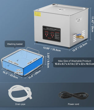 Professionele RVS Ultrasone Reiniger - Krachtig & Draagbaar