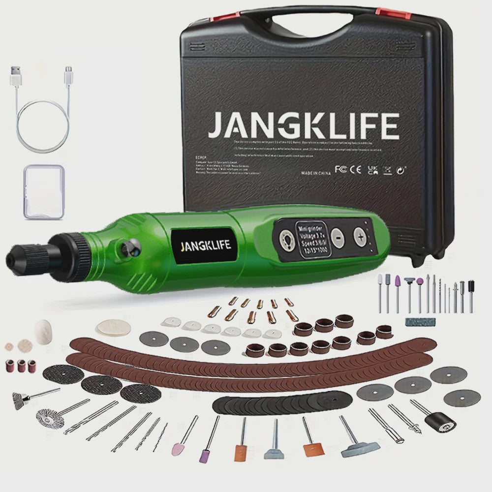 Draadloze Roterende Tool Kit: Graveerpen voor Hout, Metaal, Glas & Sieraden - DIY Mini Boormachine met USB