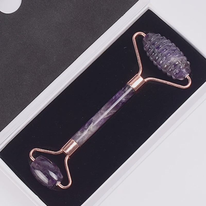 Luxe Jade Gezichtsmassage Roller & Gua Sha Set - Rose Gold
