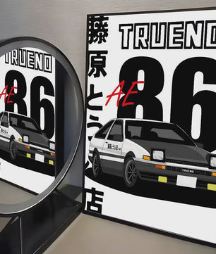 Initial D AE86 JDM Poster - Iconische Auto Kunst voor de Fan