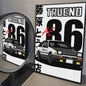 Initial D AE86 JDM Poster - Iconische Auto Kunst voor de Fan