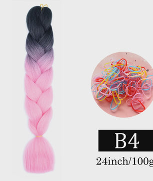 24 Inch Jumbo Braids Haarverlenging - Synthetisch Vlechtkapsel met Ombre Kleuren