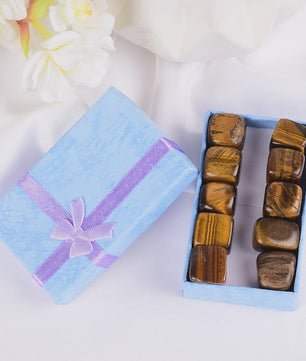 Set van 10 Natuurlijke Getrommelde Kristallen (15-20mm) - Mix van Edelstenen voor Chakra Healing & Decoratie