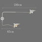 Industriële Zwarte Aluminium Wandlamp met Lange Arm - Verstelbaar LED Licht