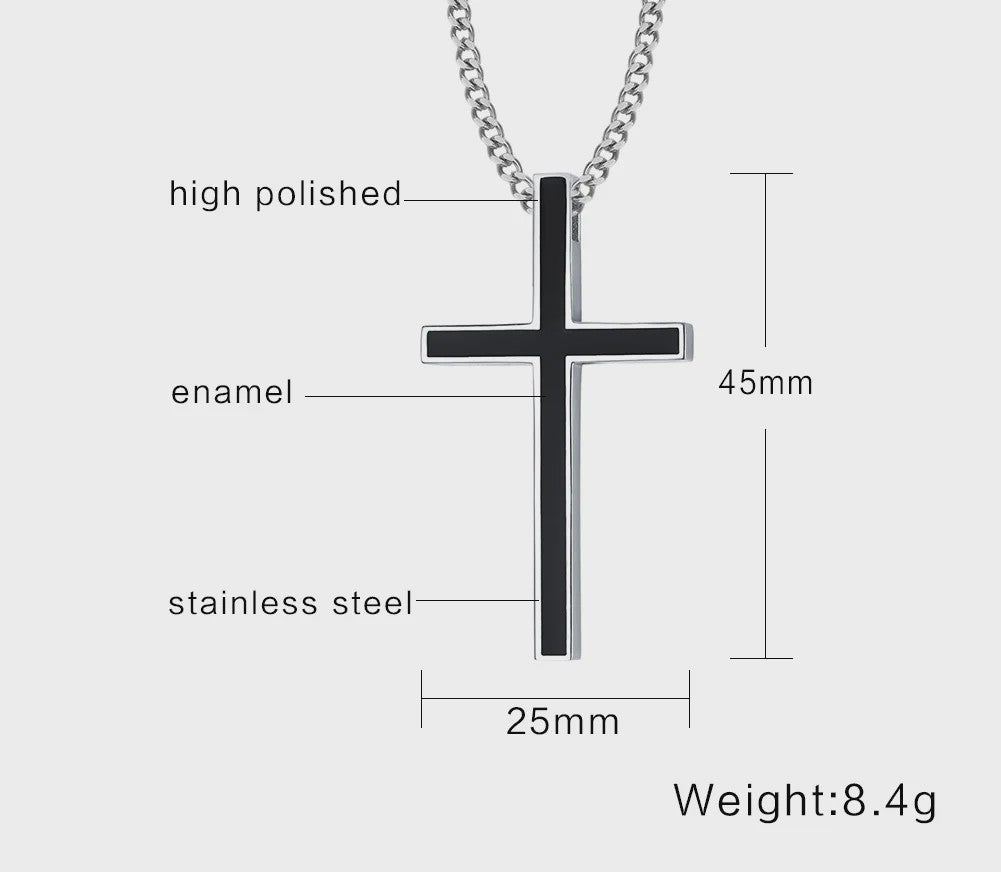 Heren RVS Kruis Ketting met Jezus Hanger - Religieuze Christelijke Sieraden