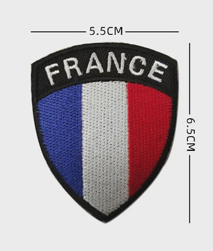 Franse Vlag Patches met Klittenband - Geborduurd Embleem