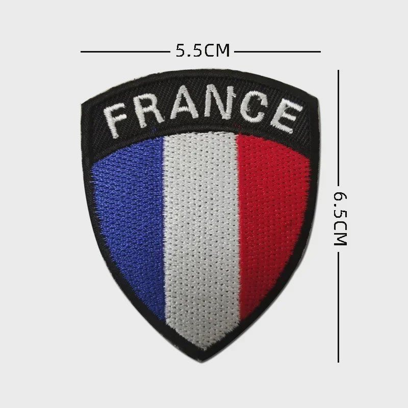 Franse Vlag Patches met Klittenband - Geborduurd Embleem