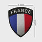 Franse Vlag Patches met Klittenband - Geborduurd Embleem