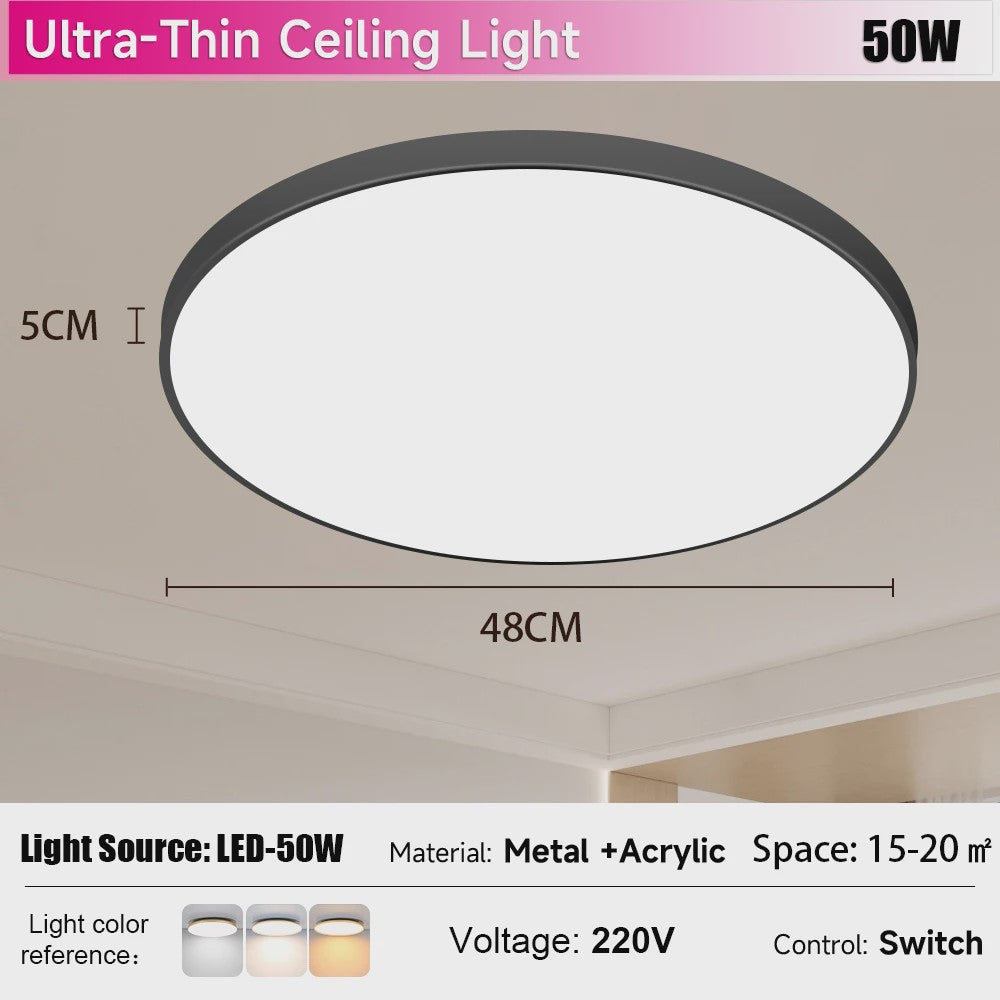 Waterdichte LED Plafondlamp Rond - 18W/30W/40W - IP54 - Badkamer, Keuken, Woonkamer