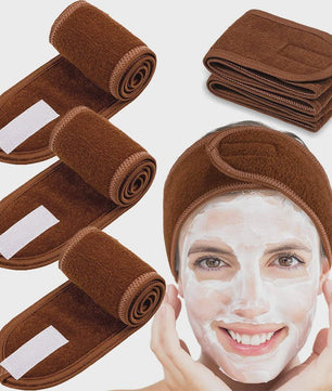 Verstelbare Make-up Haarband (5 Stuks) - Zachte Handdoekstof voor Gezichtsreiniging, Yoga & Spa