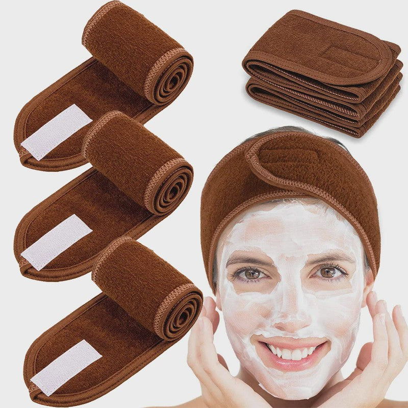 Verstelbare Make-up Haarband (5 Stuks) - Zachte Handdoekstof voor Gezichtsreiniging, Yoga & Spa