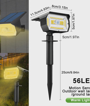 Solar Tuinspots LED (72/68) - IP65 Waterdicht, 3 Modi, Buitenverlichting