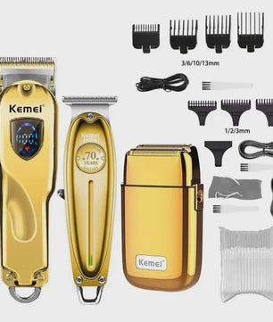 Kemei Professionele Metalen Trimmer KM-TX1/KM-2010/KM-1949 - Oplaadbaar met LED Display