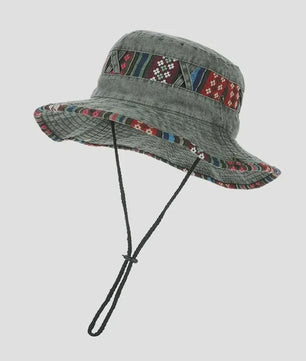 Heren Bucket Hat met Brede Rand - UV Bescherming voor Vissen, Wandelen & Outdoor