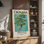 Japanse Koi Vis & Okinawa Vintage Poster - Japandi Wanddecoratie