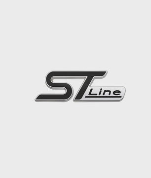 3D Metalen ST Line Grille Embleem Badge Chrome Sticker voor Ford
