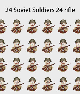 Bouwblokken Soldaten Set: Tweede Wereldoorlog Leger Figuren & Wapens - Kinder Speelgoed