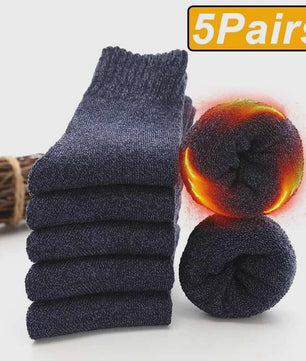 5 Paar Super Dikke Thermosokken Heren & Dames - Winter Warm & Anti-Koud