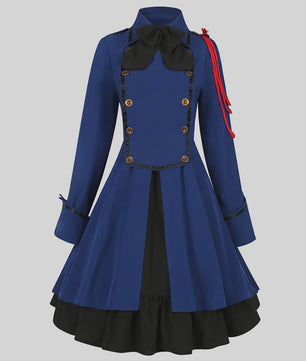 Middeleeuwse Renaissance Lolita Jurk - Vintage Victoriaans Hofkostuum met Strik en Ruches