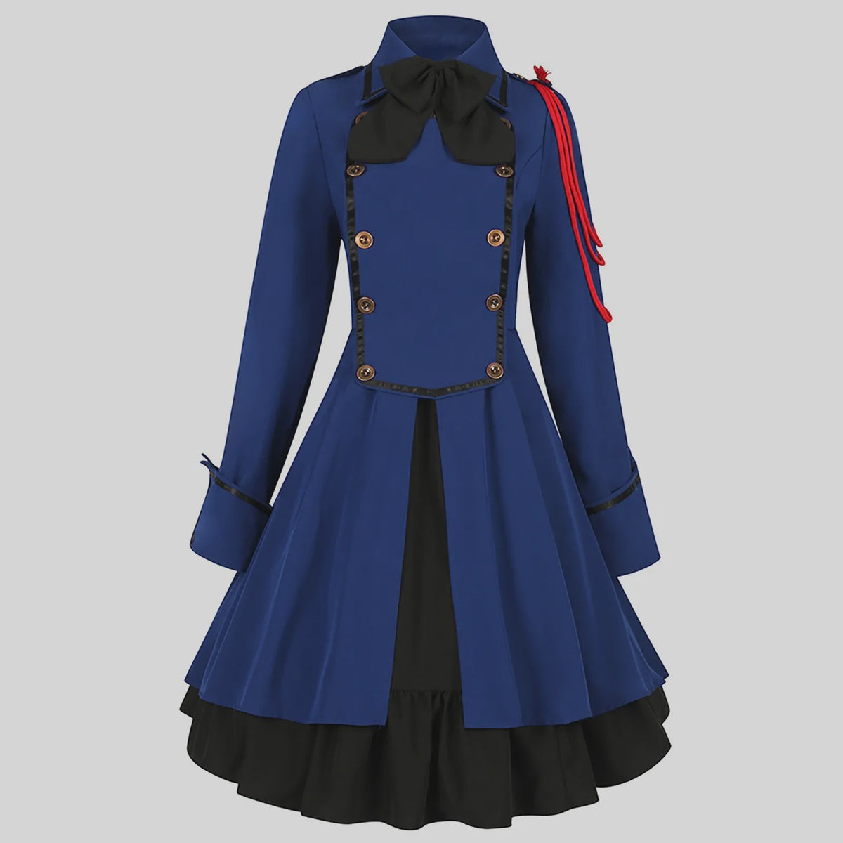 Middeleeuwse Renaissance Lolita Jurk - Vintage Victoriaans Hofkostuum met Strik en Ruches