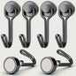 Krachtige Zwarte Magnetische Haken - Heavy Duty Ophanghaken met Sterke Magneet