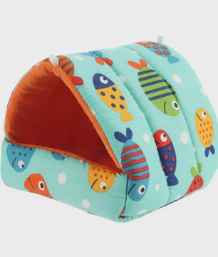 Zacht Hamsterhuisje met Schattige Dierenprints - Warm en Comfortabel Nestje