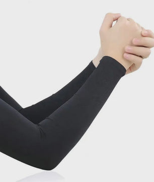 Zomer Arm Sleeves met UV Bescherming - Ademend IJs Zijde, Vingerloos