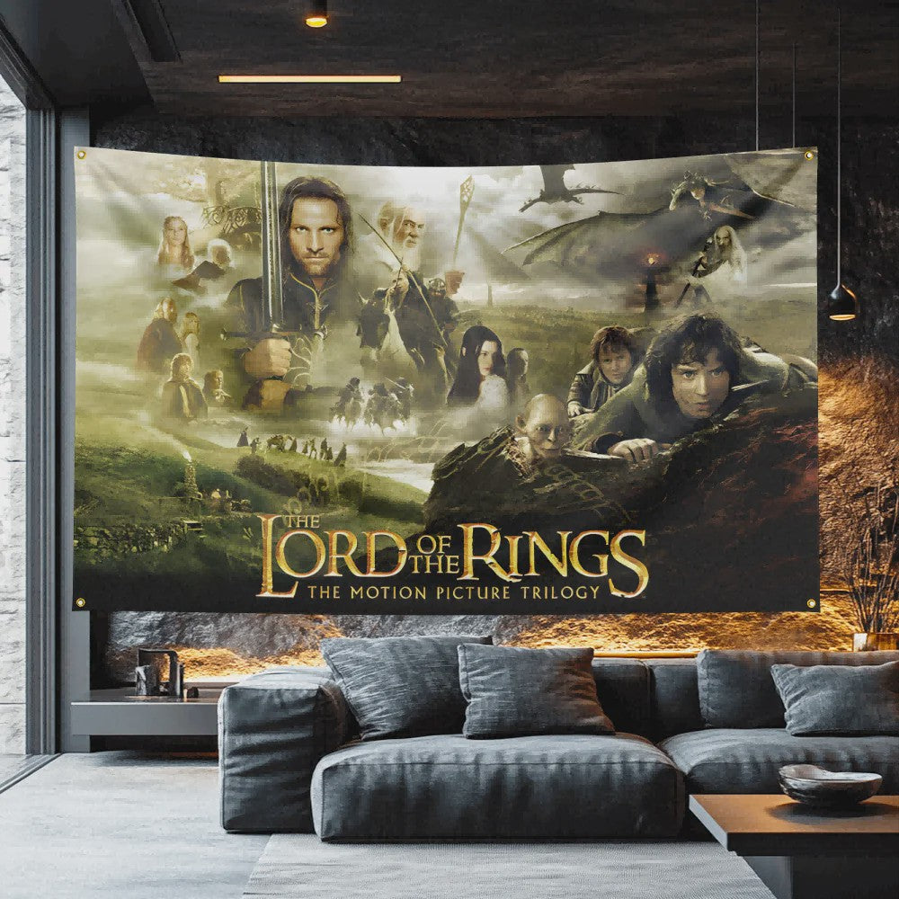 The Lord of the Rings Vlag 3x5 FT - Polyester Decoratie Banner voor Man Cave, Filmfan Cadeau