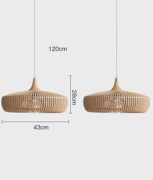 Wabi-Sabi Houten Hanglamp LED - Vintage Minimalistisch Design